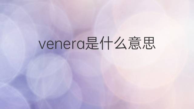 venera是什么意思 venera的中文翻译、读音、例句