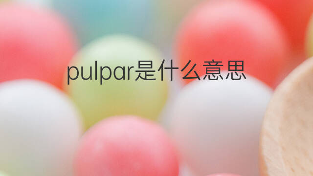 pulpar是什么意思 pulpar的中文翻译、读音、例句