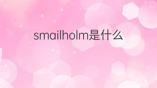 smailholm是什么意思 smailholm的中文翻译、读音、例句