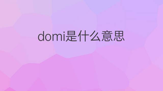 domi是什么意思 domi的翻译、读音、例句、中文解释