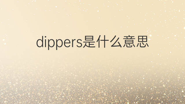 dippers是什么意思 dippers的中文翻译、读音、例句
