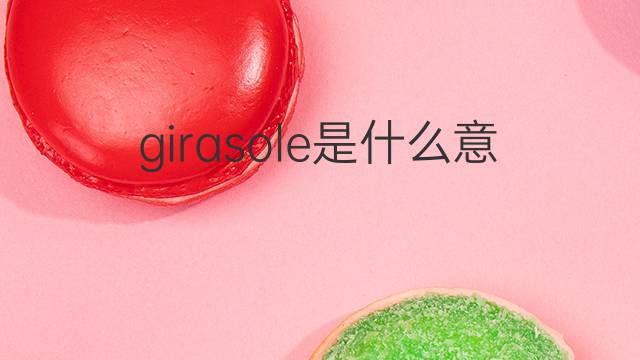 girasole是什么意思 girasole的中文翻译、读音、例句