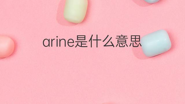 arine是什么意思 arine的翻译、读音、例句、中文解释