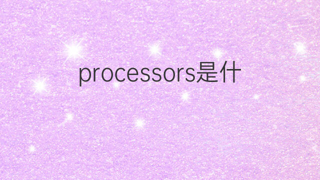 processors是什么意思 processors的中文翻译、读音、例句