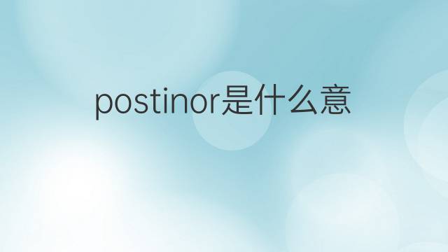 postinor是什么意思 postinor的中文翻译、读音、例句