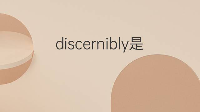 discernibly是什么意思 discernibly的中文翻译、读音、例句