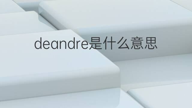 deandre是什么意思 deandre的中文翻译、读音、例句