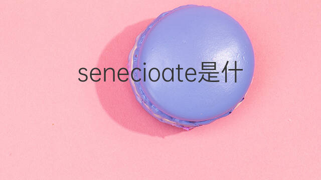senecioate是什么意思 senecioate的中文翻译、读音、例句