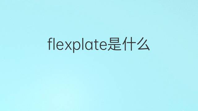 flexplate是什么意思 flexplate的中文翻译、读音、例句