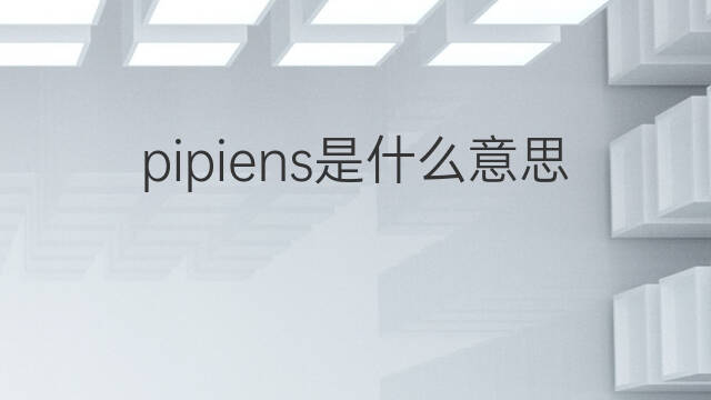 pipiens是什么意思 pipiens的中文翻译、读音、例句