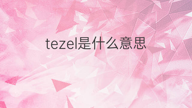 tezel是什么意思 tezel的中文翻译、读音、例句