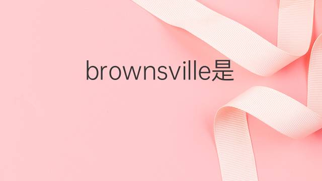 brownsville是什么意思 brownsville的中文翻译、读音、例句