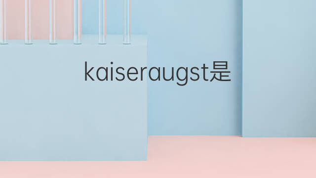 kaiseraugst是什么意思 kaiseraugst的中文翻译、读音、例句