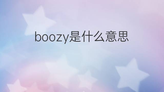 boozy是什么意思 boozy的中文翻译、读音、例句