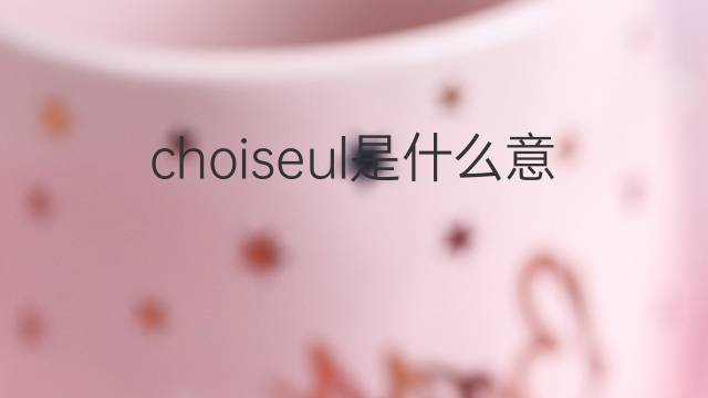 choiseul是什么意思 英文名choiseul的翻译、发音、来源