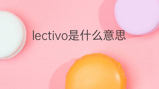 lectivo是什么意思 lectivo的中文翻译、读音、例句