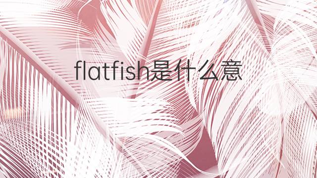 flatfish是什么意思 flatfish的中文翻译、读音、例句