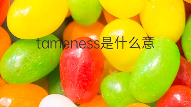 tameness是什么意思 tameness的中文翻译、读音、例句