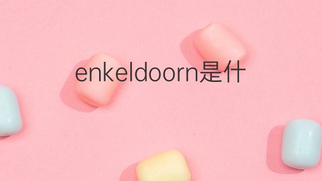 enkeldoorn是什么意思 enkeldoorn的中文翻译、读音、例句