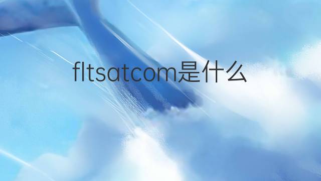 fltsatcom是什么意思 fltsatcom的翻译、读音、例句、中文解释