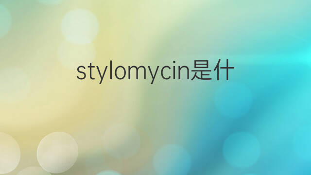 stylomycin是什么意思 stylomycin的中文翻译、读音、例句
