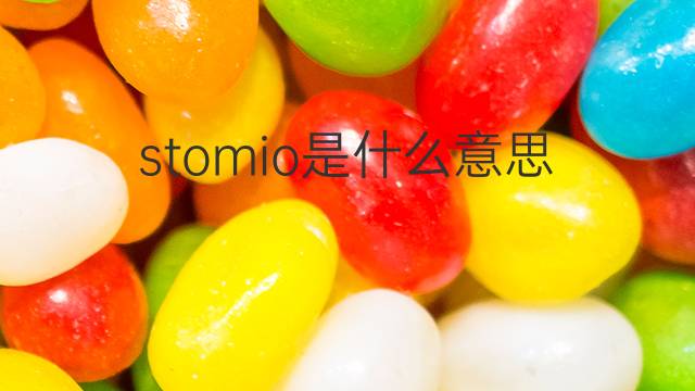 stomio是什么意思 stomio的中文翻译、读音、例句