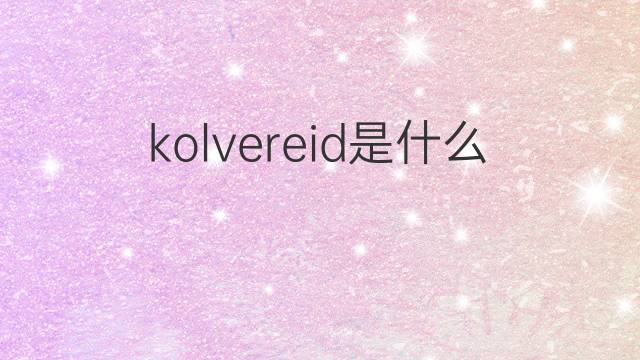 kolvereid是什么意思 kolvereid的翻译、读音、例句、中文解释