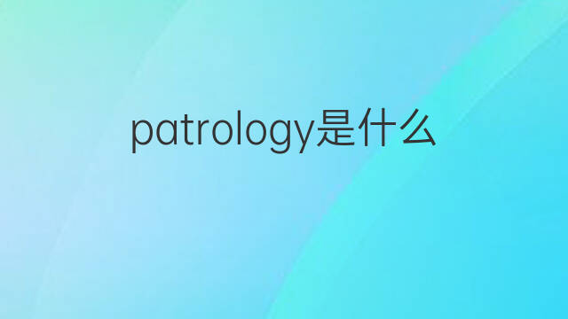 patrology是什么意思 patrology的中文翻译、读音、例句