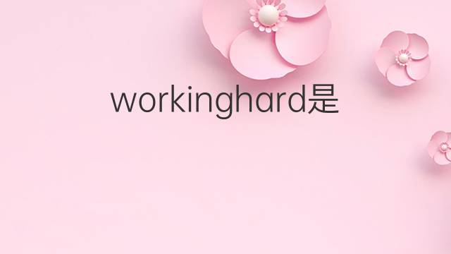 workinghard是什么意思 workinghard的中文翻译、读音、例句