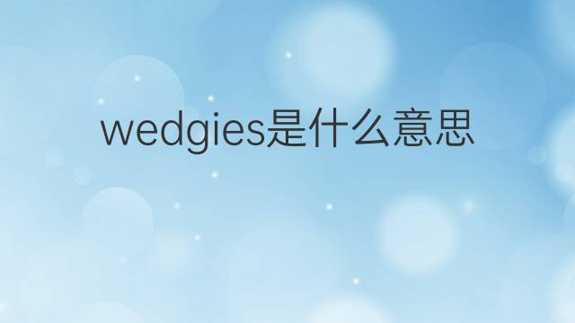 wedgies是什么意思 wedgies的中文翻译、读音、例句