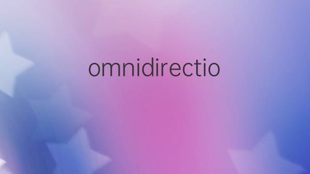 omnidirectional是什么意思 omnidirectional的中文翻译、读音、例句