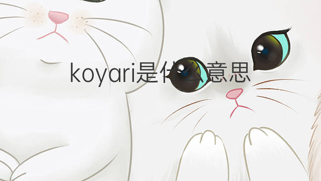 koyari是什么意思 koyari的中文翻译、读音、例句