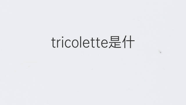 tricolette是什么意思 tricolette的中文翻译、读音、例句