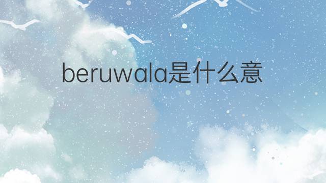 beruwala是什么意思 beruwala的中文翻译、读音、例句