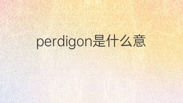 perdigon是什么意思 perdigon的中文翻译、读音、例句