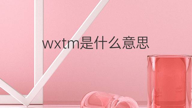 wxtm是什么意思 wxtm的中文翻译、读音、例句