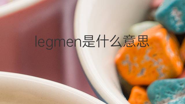 legmen是什么意思 legmen的中文翻译、读音、例句