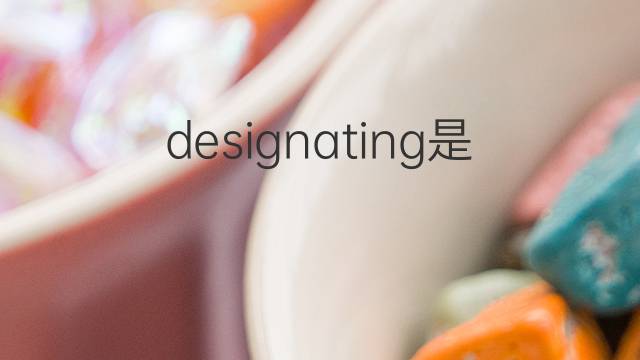 designating是什么意思 designating的中文翻译、读音、例句
