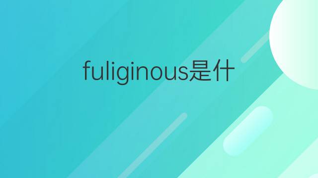 fuliginous是什么意思 fuliginous的中文翻译、读音、例句