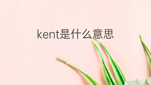 kent是什么意思 kent的中文翻译、读音、例句