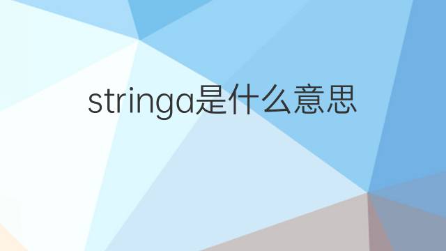 stringa是什么意思 stringa的翻译、读音、例句、中文解释