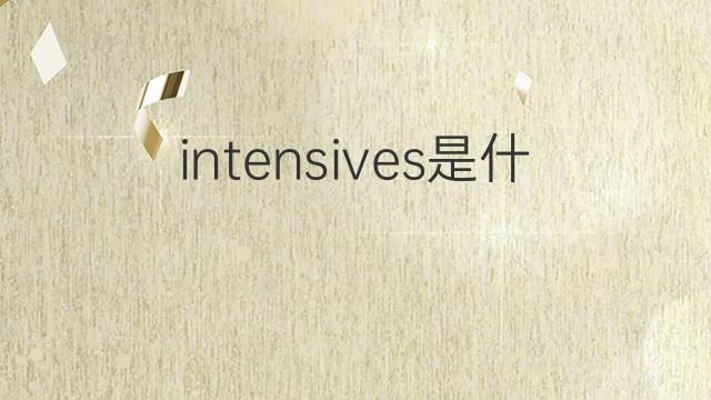intensives是什么意思 intensives的中文翻译、读音、例句