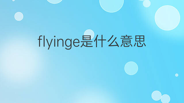 flyinge是什么意思 flyinge的中文翻译、读音、例句