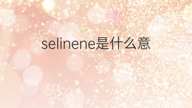 selinene是什么意思 selinene的中文翻译、读音、例句