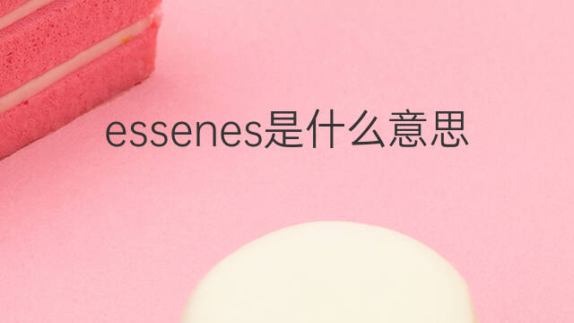 essenes是什么意思 essenes的中文翻译、读音、例句
