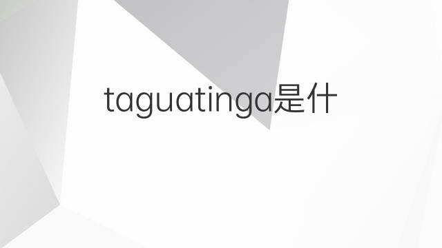 taguatinga是什么意思 taguatinga的翻译、读音、例句、中文解释