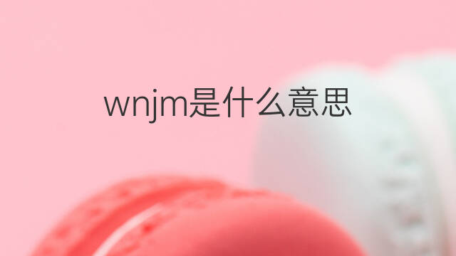 wnjm是什么意思 wnjm的中文翻译、读音、例句