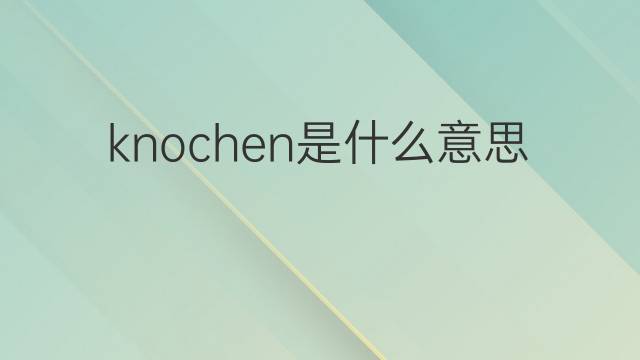 knochen是什么意思 knochen的中文翻译、读音、例句