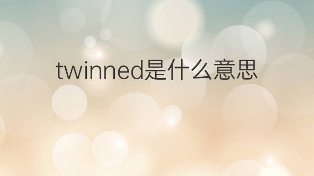 twinned是什么意思 twinned的中文翻译、读音、例句