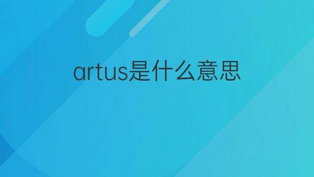 artus是什么意思 artus的翻译、读音、例句、中文解释